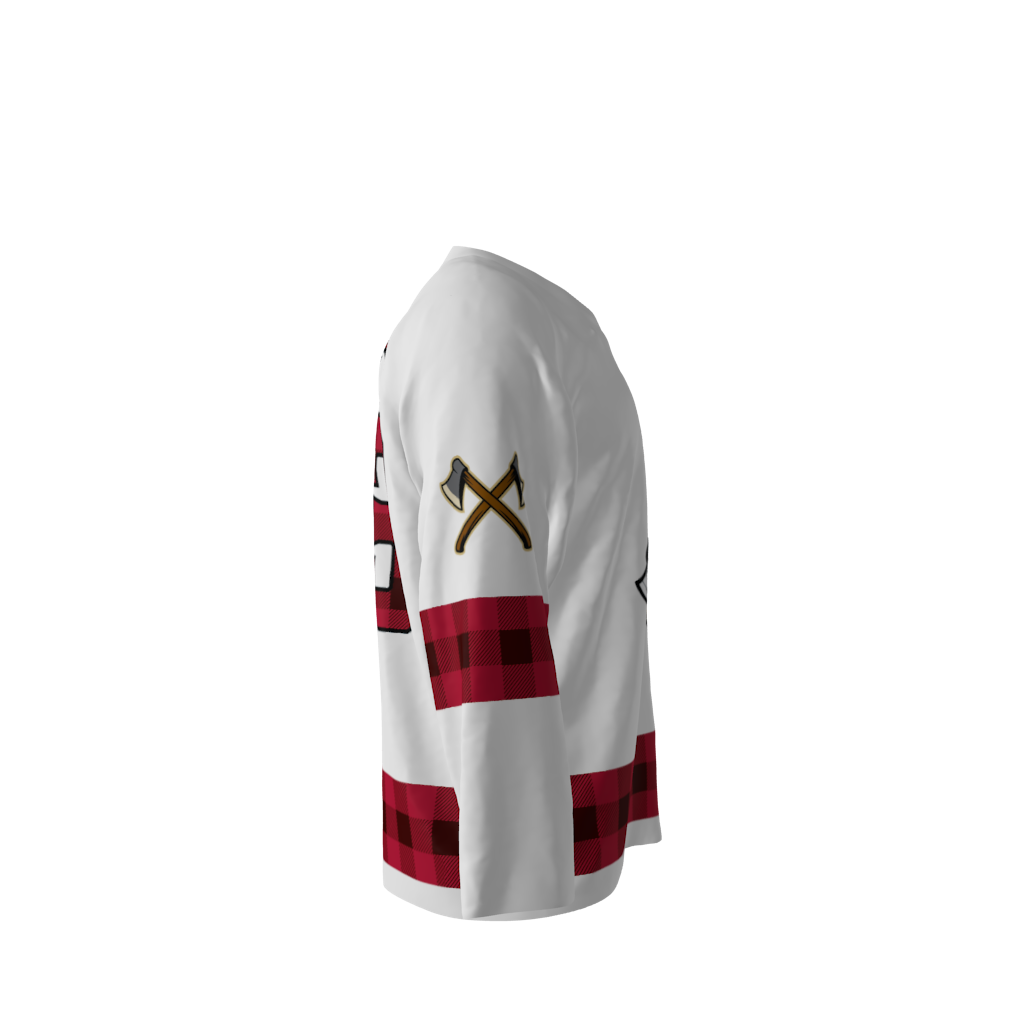 Skull Lumberjacks White Hockey Jersey - Image 4