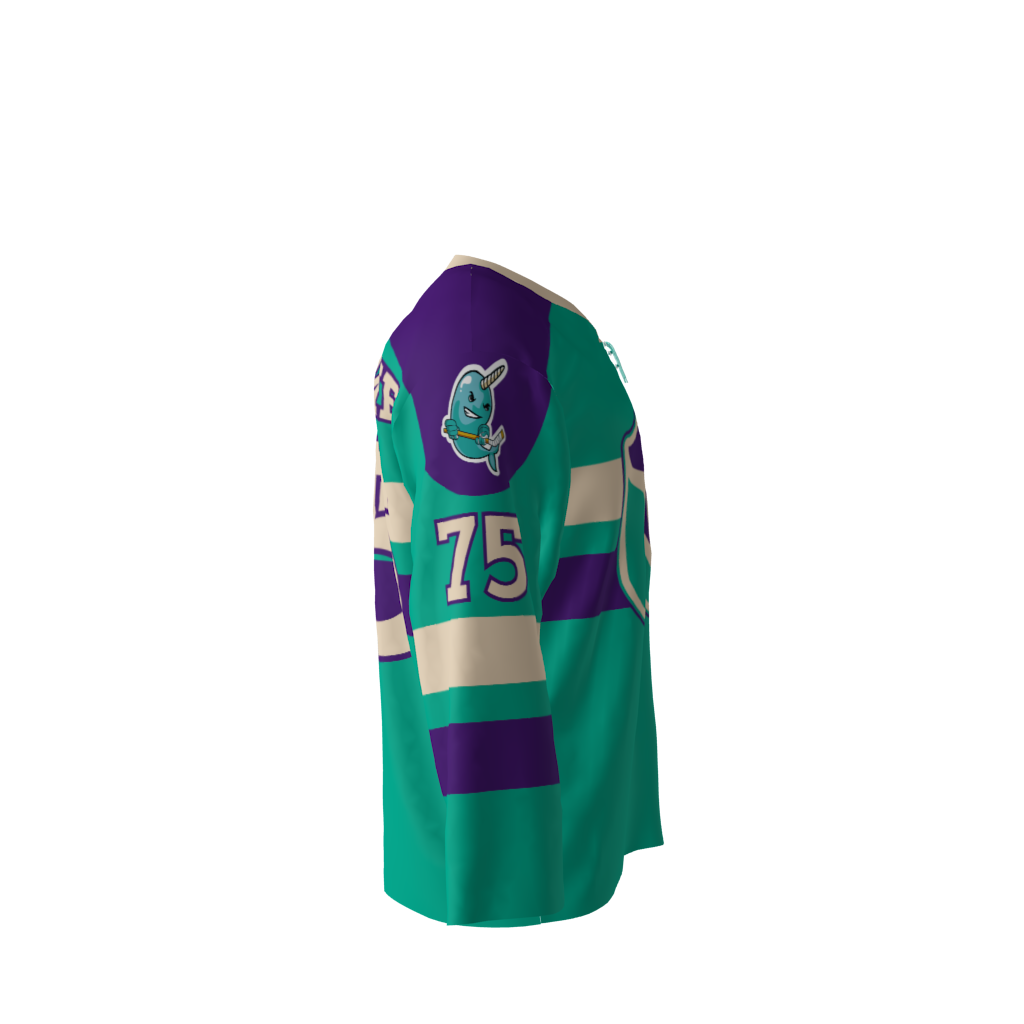 Narwhals Vintage Green Hockey Jersey - Image 4