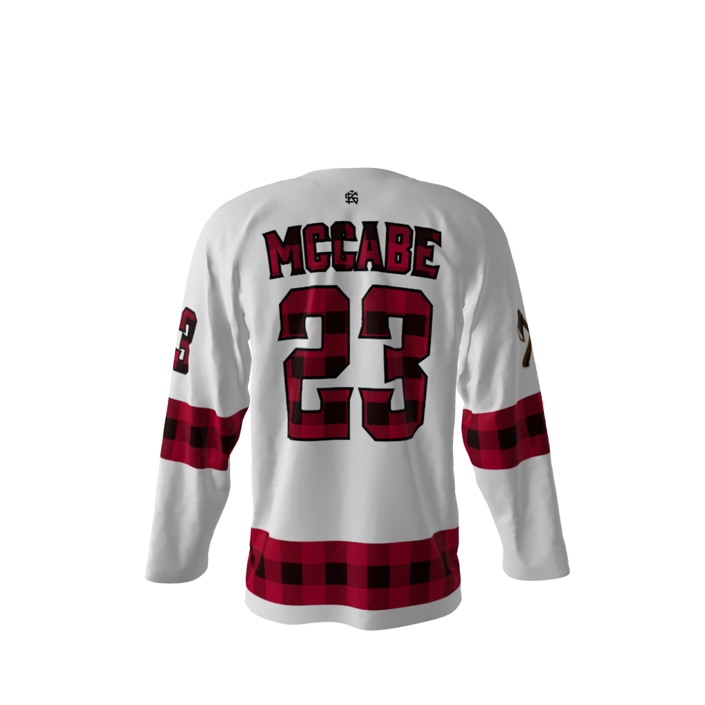 Skull Lumberjacks White Hockey Jersey - Image 3