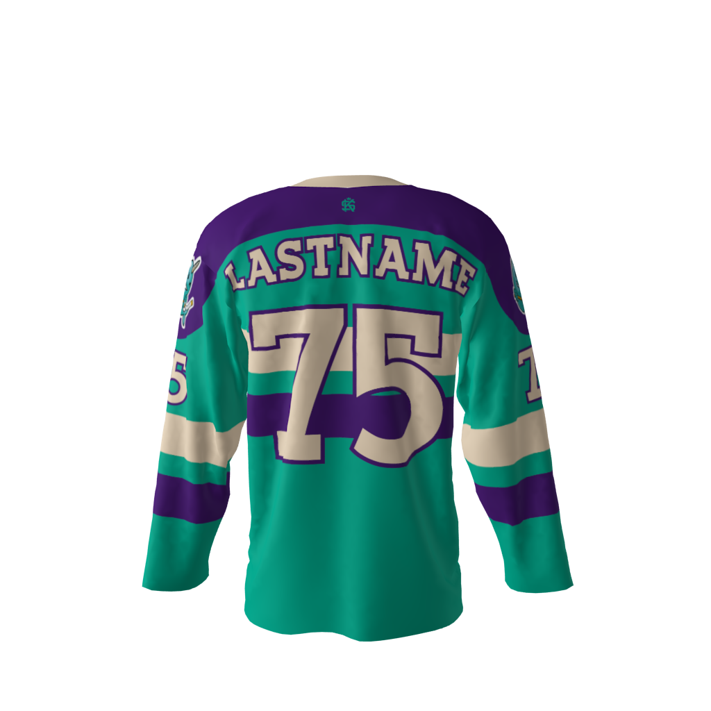Narwhals Vintage Green Hockey Jersey - Image 3