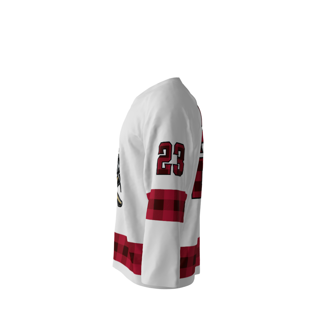 Skull Lumberjacks White Hockey Jersey - Image 2