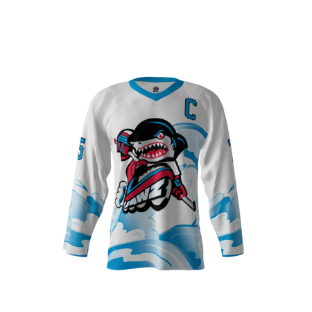 Jawz White Hockey Jersey