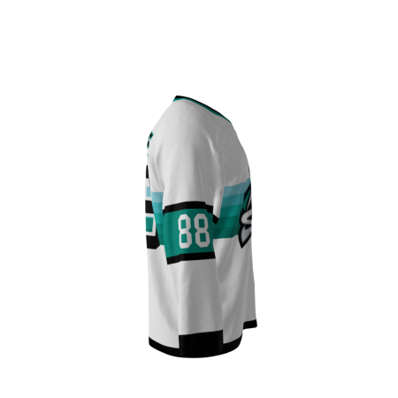 Sharks White Hockey Jersey Right