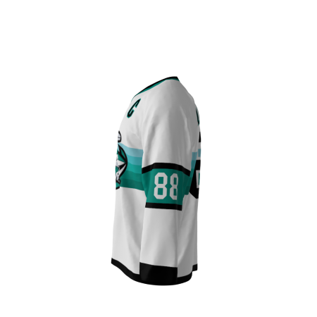Sharks White Hockey Jersey Left