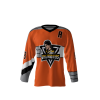 Jagr Bombs Orange Hockey Jersey Front