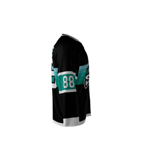 Sharks Black Hockey Jersey Right
