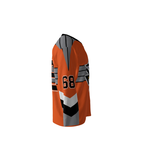 Jagr Bombs Orange Hockey Jersey Right