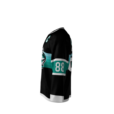 Sharks Black Hockey Jersey Left