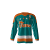 Front view of a custom dye sublimated Tropics hockey jersey
