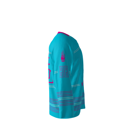 Hellfire Blue Hockey Jersey Right