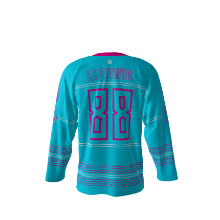 Hellfire Blue Hockey Jersey Back
