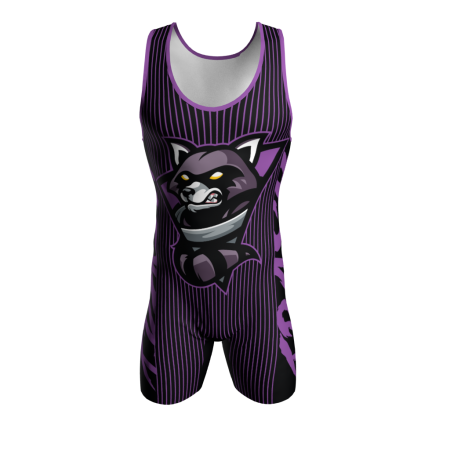 Trash Panda Black Wrestling Singlet