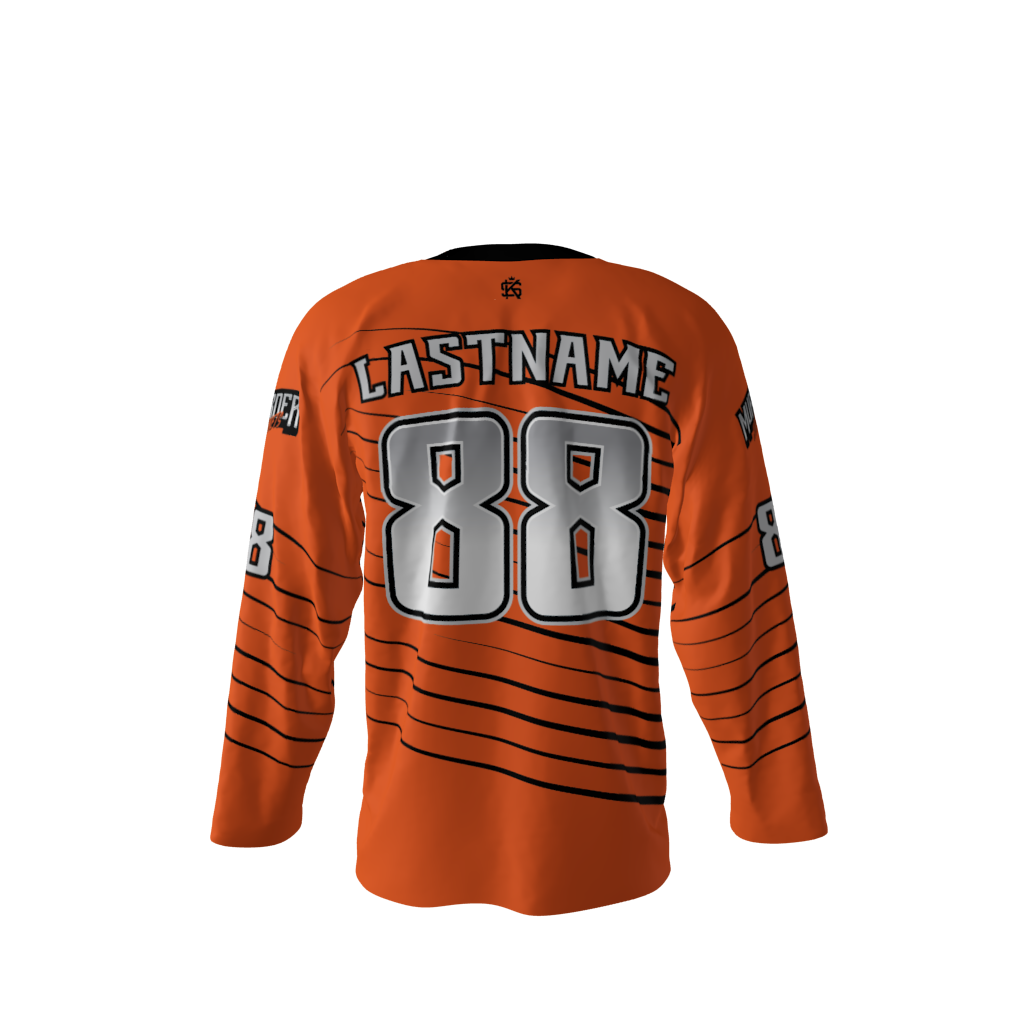 Murder Hornets Orange Hockey Jersey - Image 3