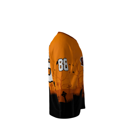 Outlaws Halloween Orange Hockey Jersey Right
