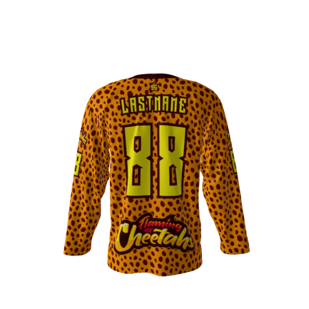 Flaming Hot Cheetahs Hockey Jersey Back