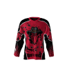 Front view of Red Outlaws Dye Sublimated Hockey Jersey