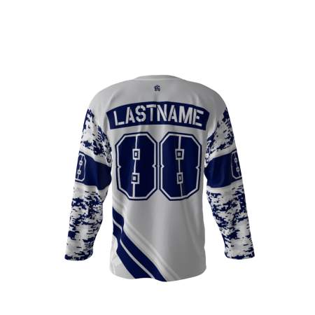 Back view of a custom dye sublimated TC hockey jersey