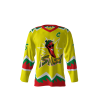 Front view of a custom dye sublimated Salsa hockey jersey