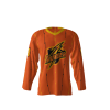Front view of a custom dye sublimated Thunder hockey jersey