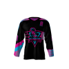 Front view of a custom dye sublimated Jagr Bombs hockey jersey