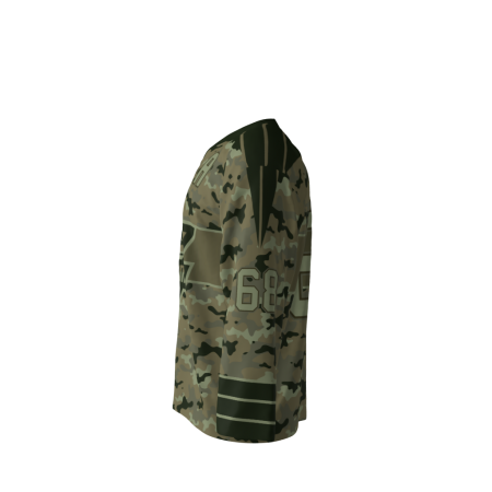 Front view of a custom dye sublimated Jagr Bombs hockey jersey