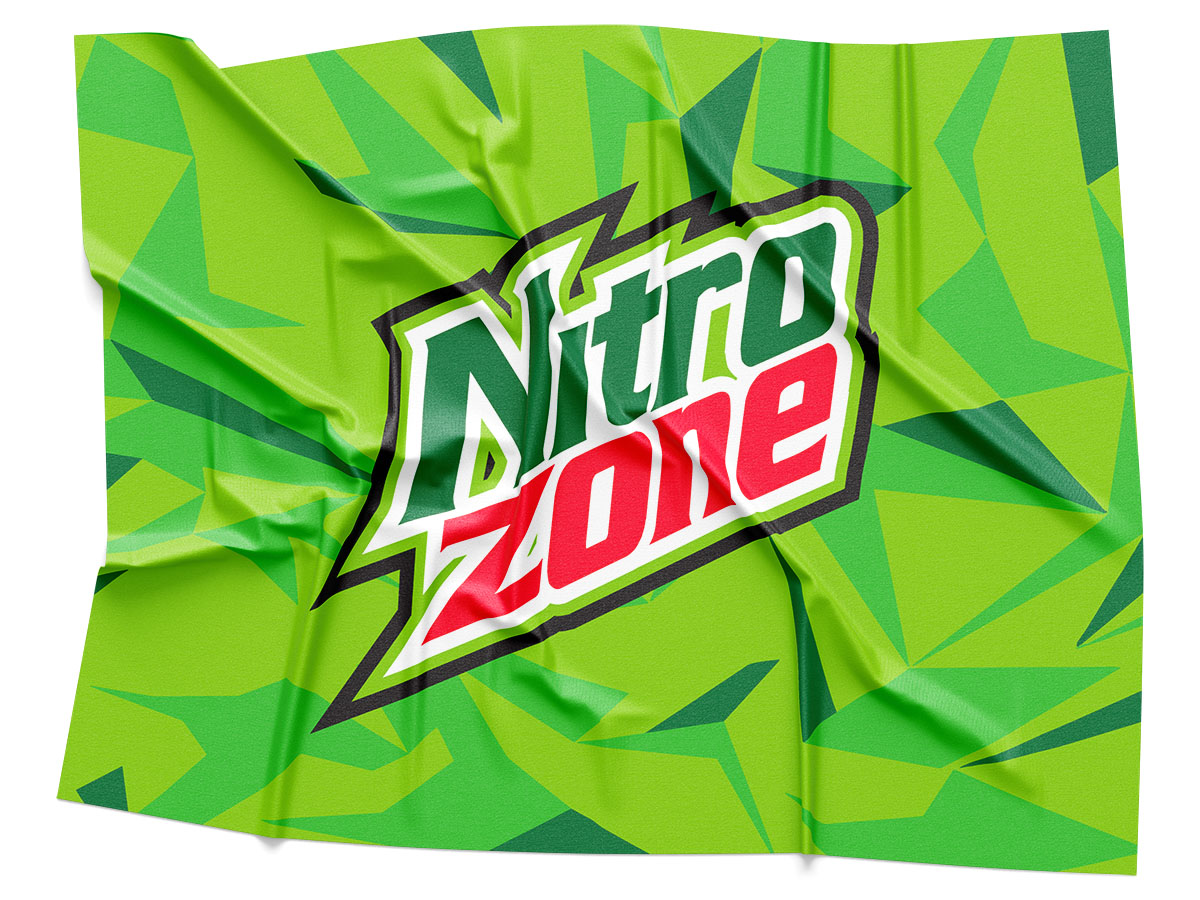 Nitro Zone Logo Rendering on Fabric