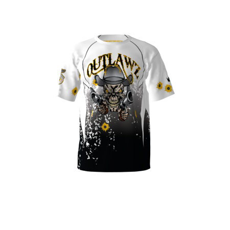 Outlawz White Black Softball Jersey