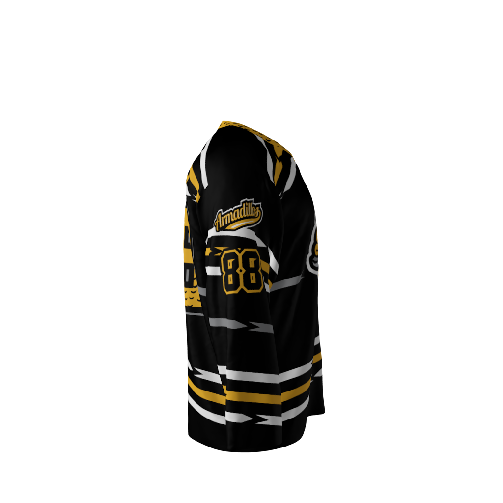Armadillos Black Hockey Jersey - Image 4