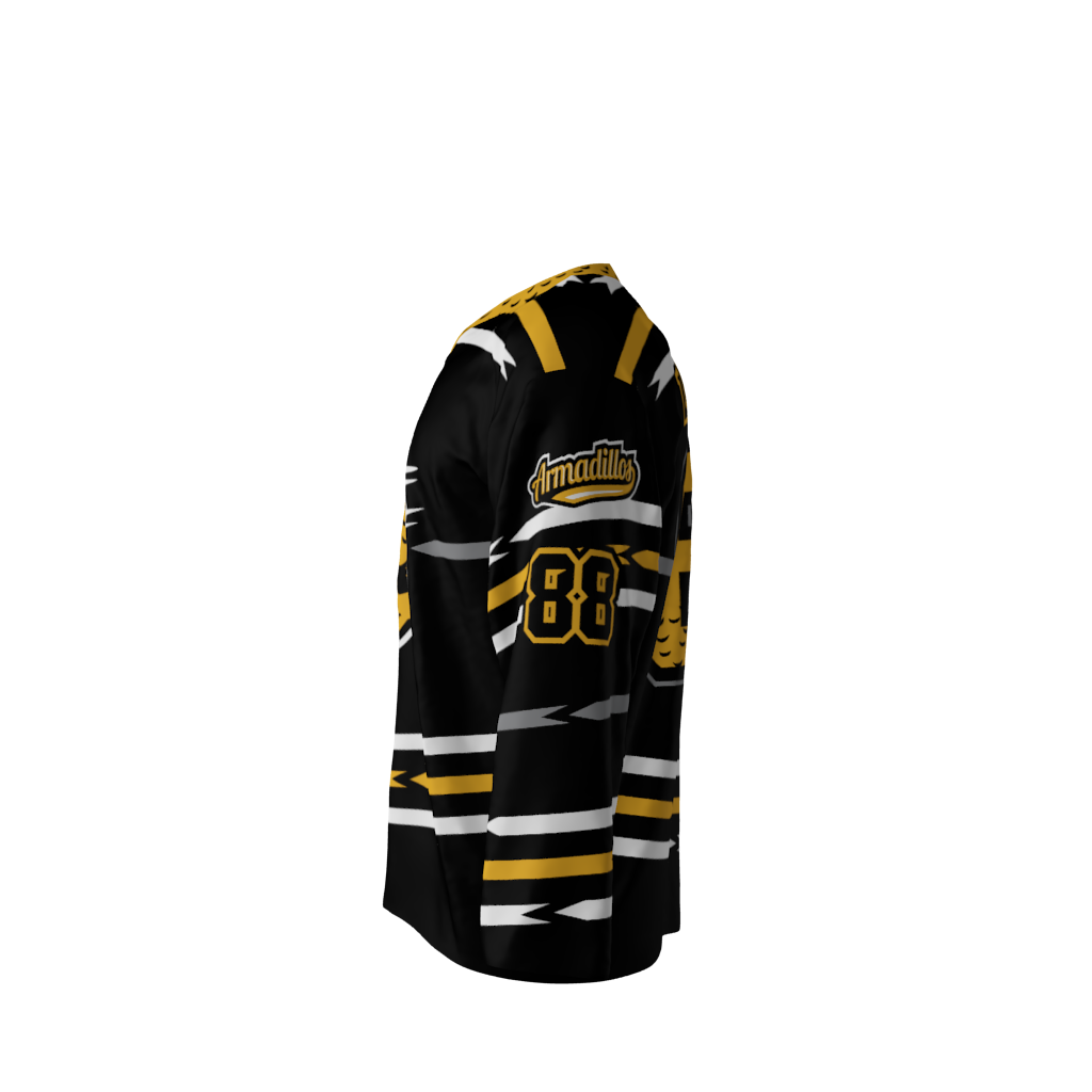 Armadillos Black Hockey Jersey - Image 2