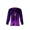 Front view of a custom dye sublimated Rapture Purple hockey jersey