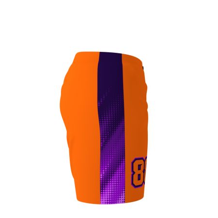 Right side view of a custom dye sublimated Raging Roosters Ice Hockey Pant Shell