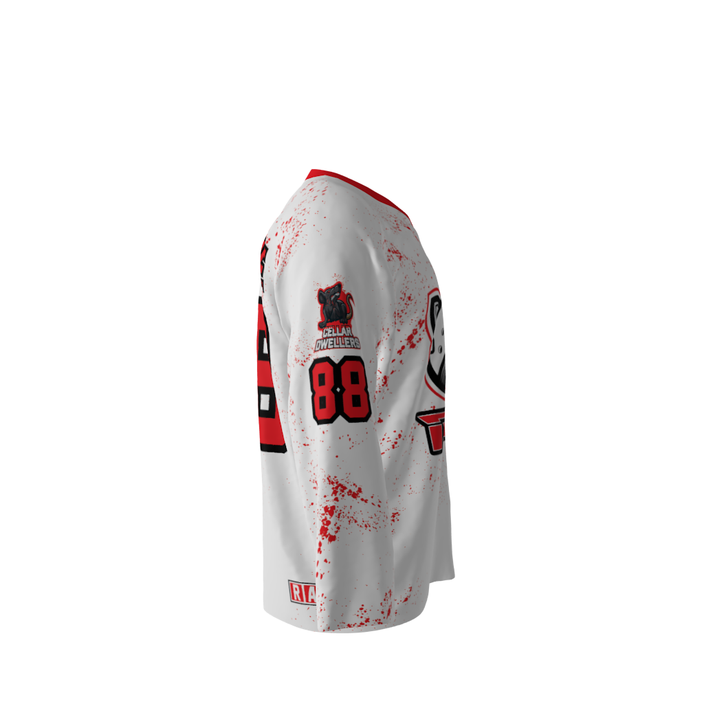 Cellar Dwellers White Hockey Jersey - Image 4