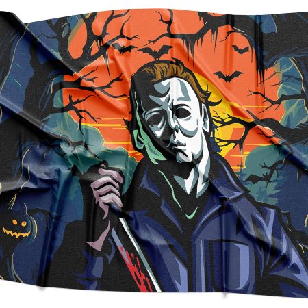 Slashers Logo Rendering on Fabric