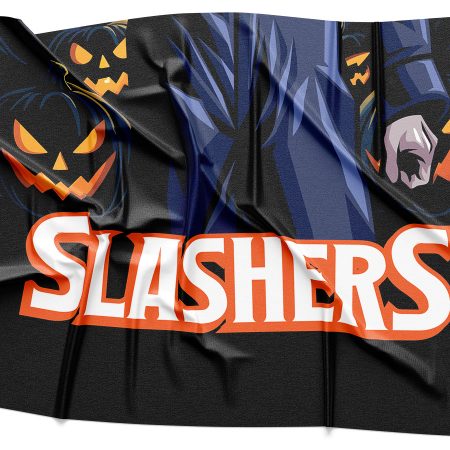 Slashers Logo Rendering on Fabric