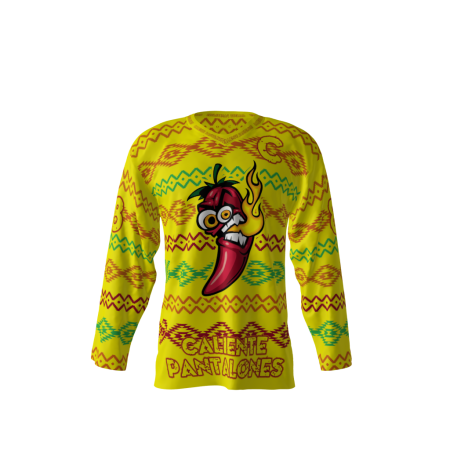 Caliente Pantalones Yellow Hockey Jersey