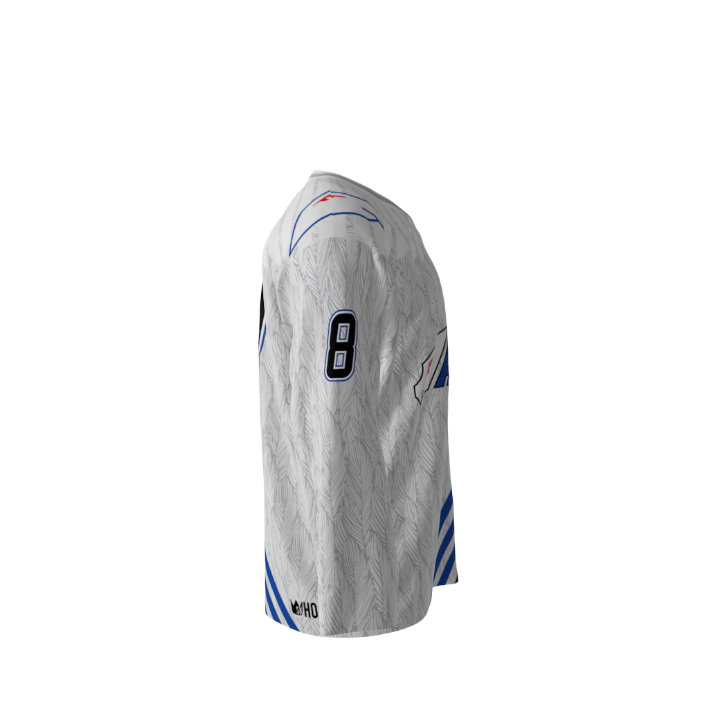 District 6 Hawks White Hockey Jersey - Image 4