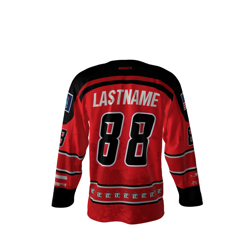 Traverse City North Stars Red Stripe Hockey Jersey - Image 3