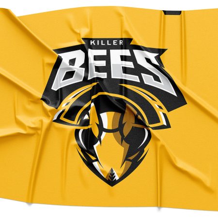 Killer Bees Logo Rendering on Fabric
