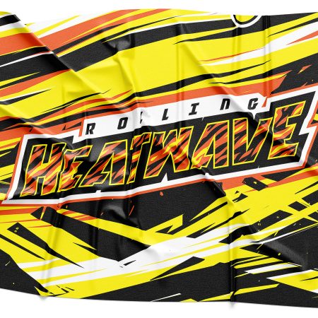 Rolling Heatwave Logo Rendering on Fabric