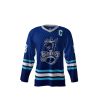 Front view of a custom dye sublimated Toe Dragons hockey jersey