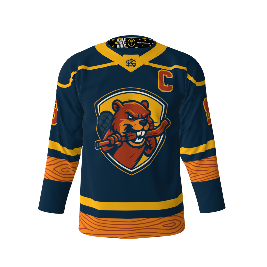 Angry Beavers Blue Hockey Jersey