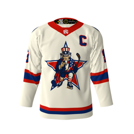 Uncle Sam Cream Hockey Jersey