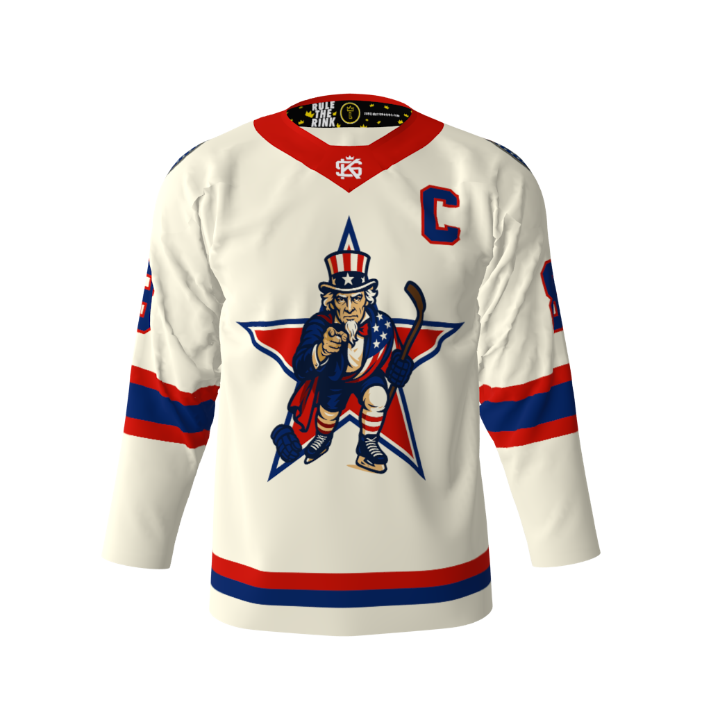 Uncle Sam Cream Hockey Jersey