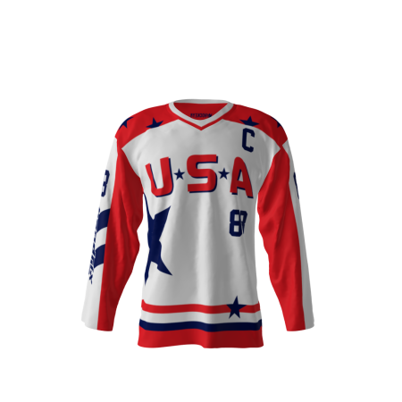 USA White Hockey Jersey