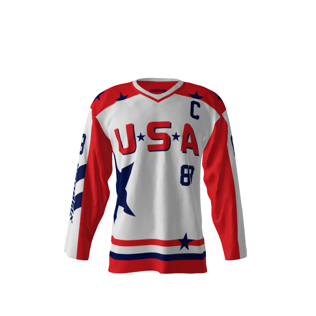 USA White Hockey Jersey