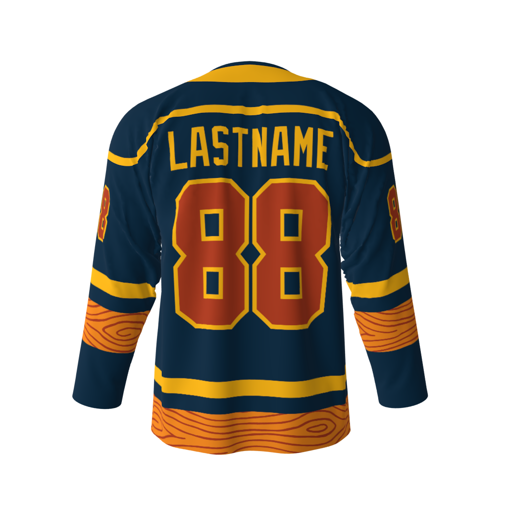 Angry Beavers Blue Hockey Jersey - Image 3