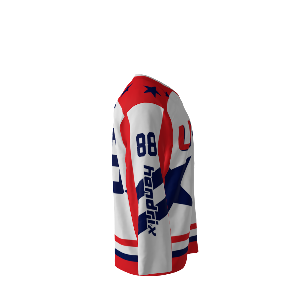 USA White Hockey Jersey - Image 4