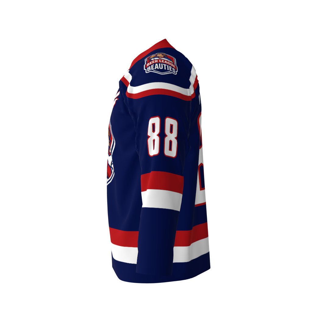 Beer League Beauties Blue Hockey Jersey - Image 2