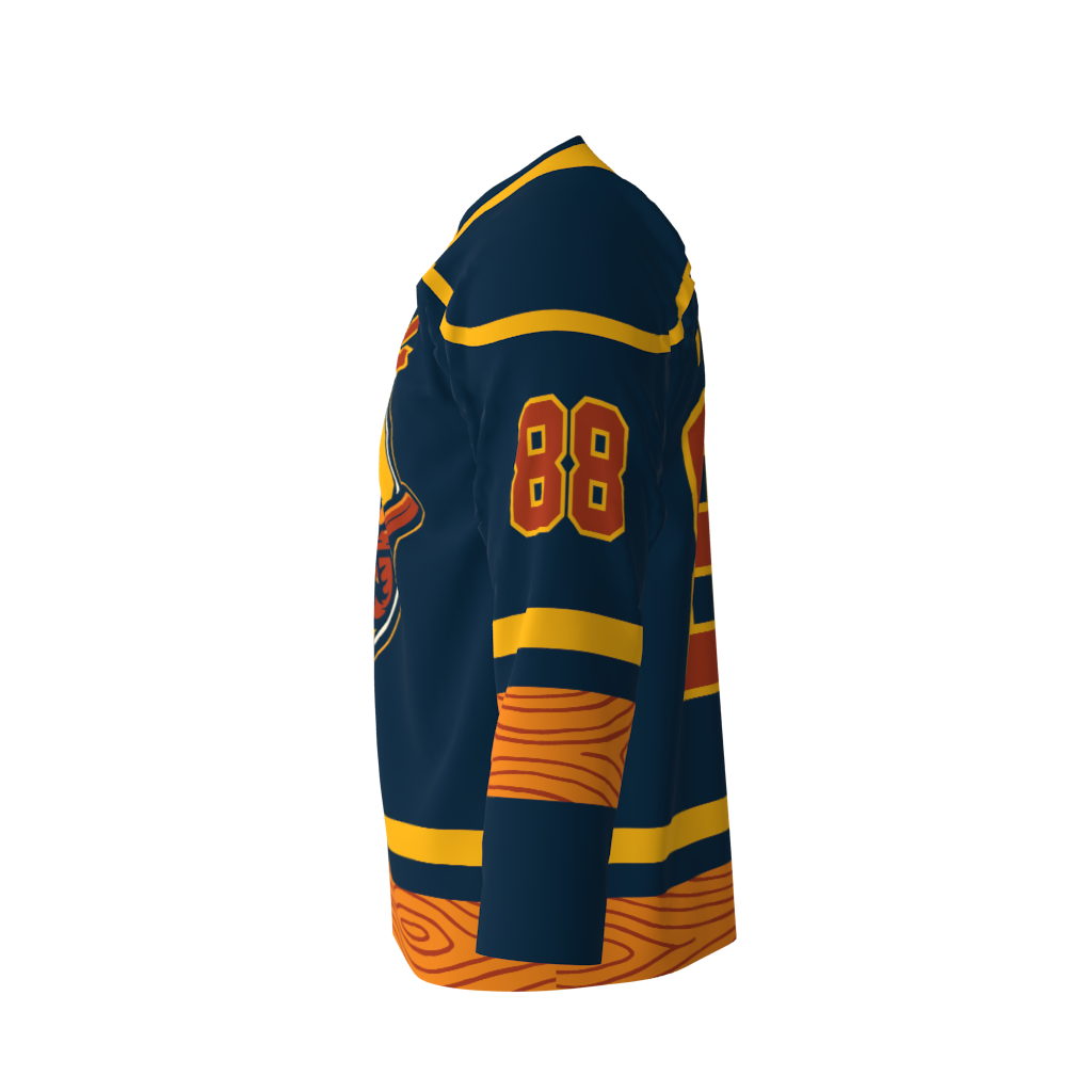 Angry Beavers Blue Hockey Jersey - Image 2
