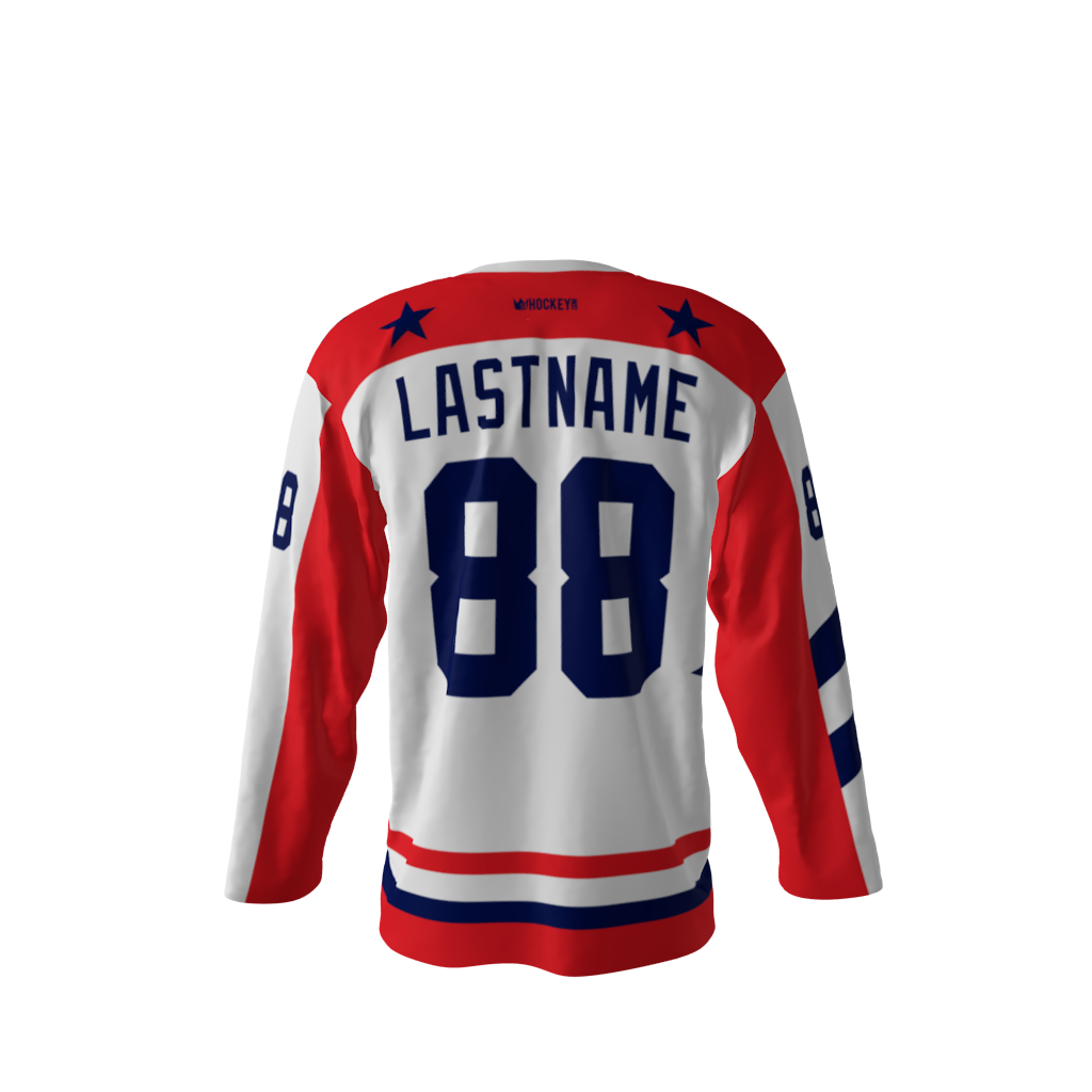 USA White Hockey Jersey - Image 3